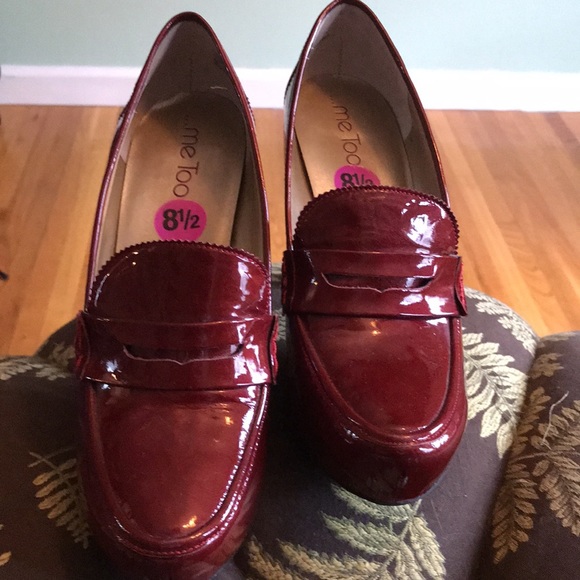 Me Too Lorre red patent leather loafer oxford heel - Picture 3 of 4